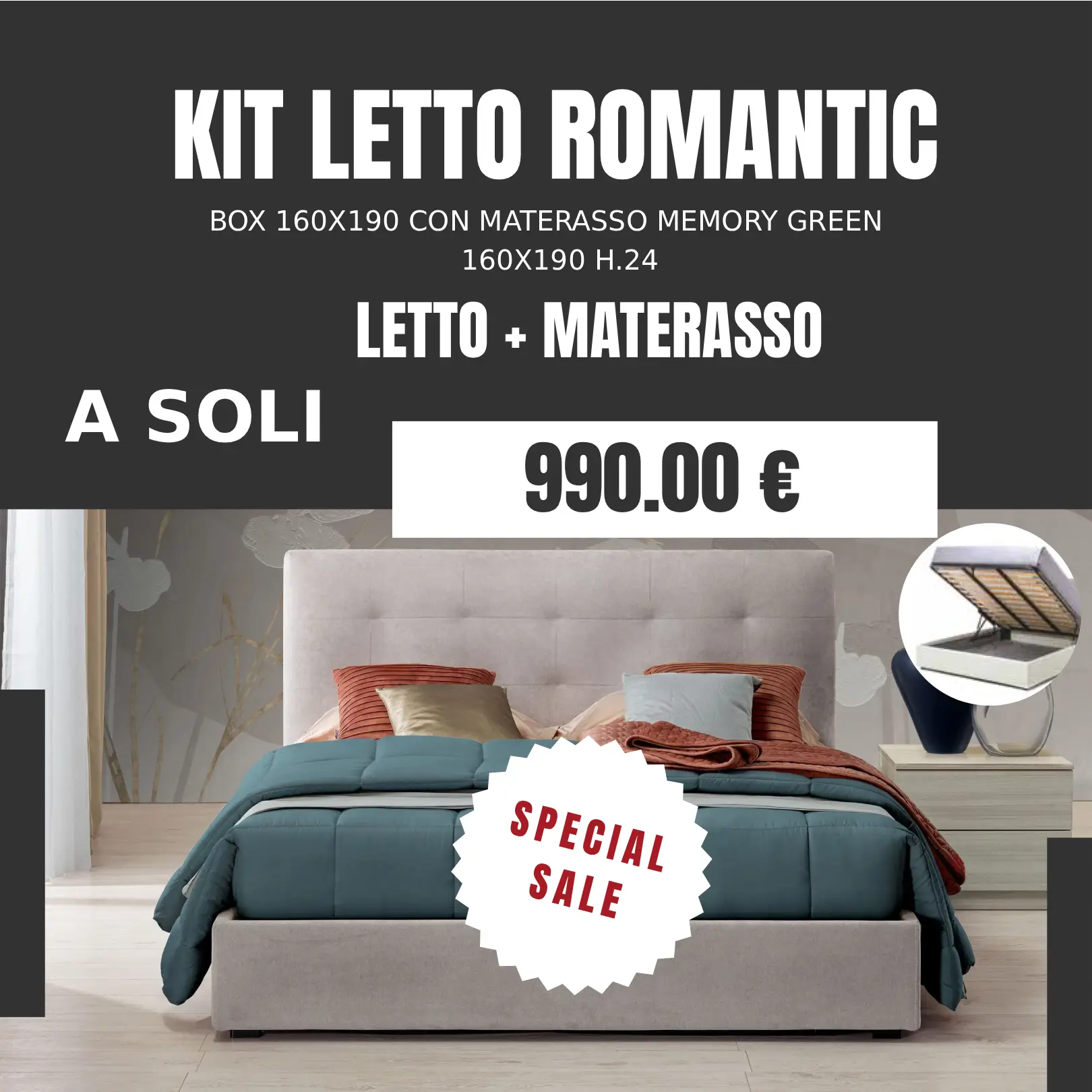 Kit letto romantic
