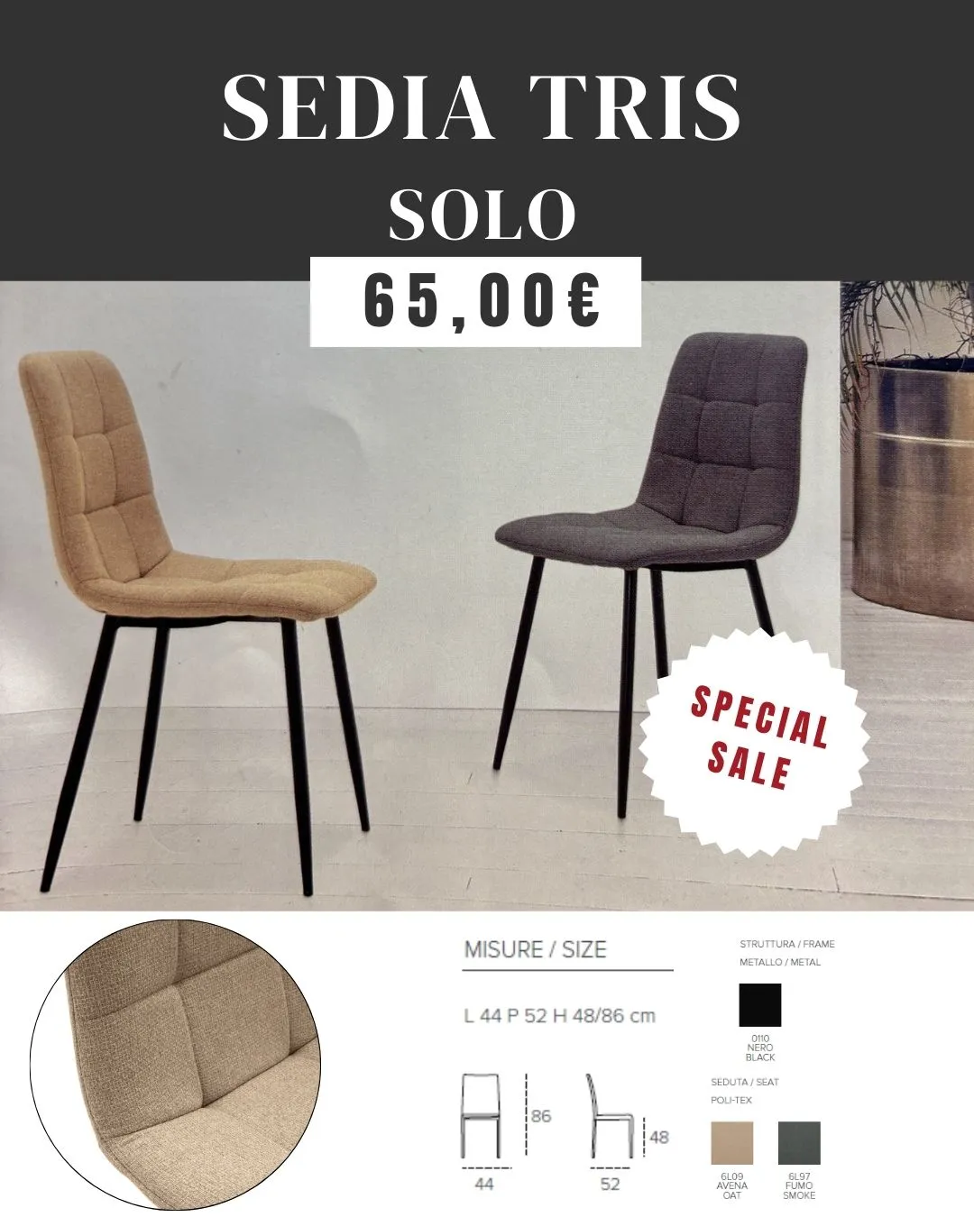 Promozione sedia Tris